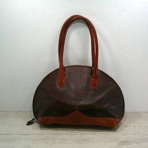 Unisa Rare Leather Vintage Large 16' Half Moon Shoulder Bag Purse Pocketbook